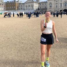 Interval training: Ally Head after running the London Landmarks Half Marathon