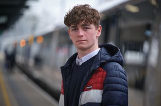 a close up of Becky's son Ryan Cawood (Rhys Connah) in a still from Happy Valley