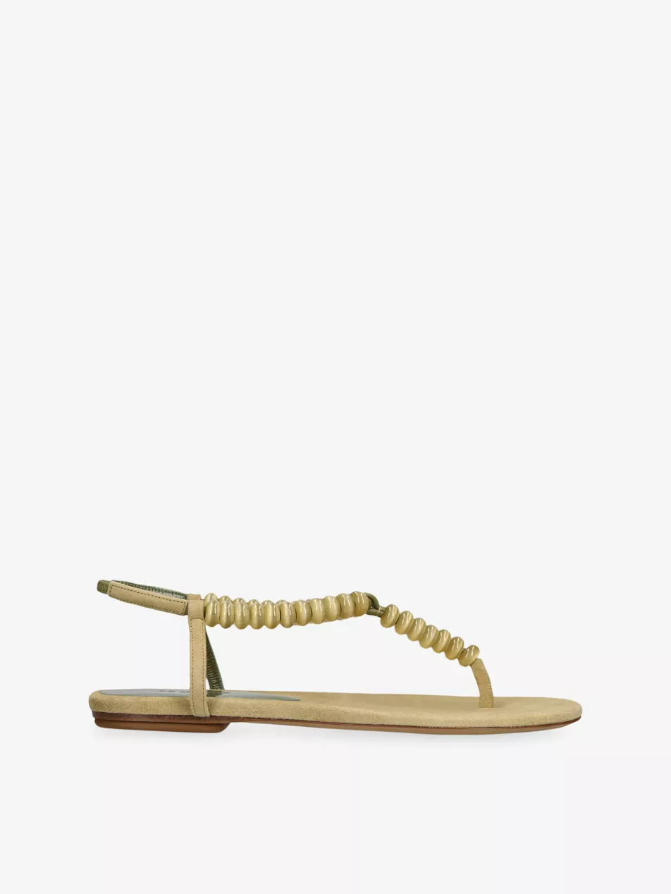Beaded Suede Sandals - Eur 36 / 3 Uk Women