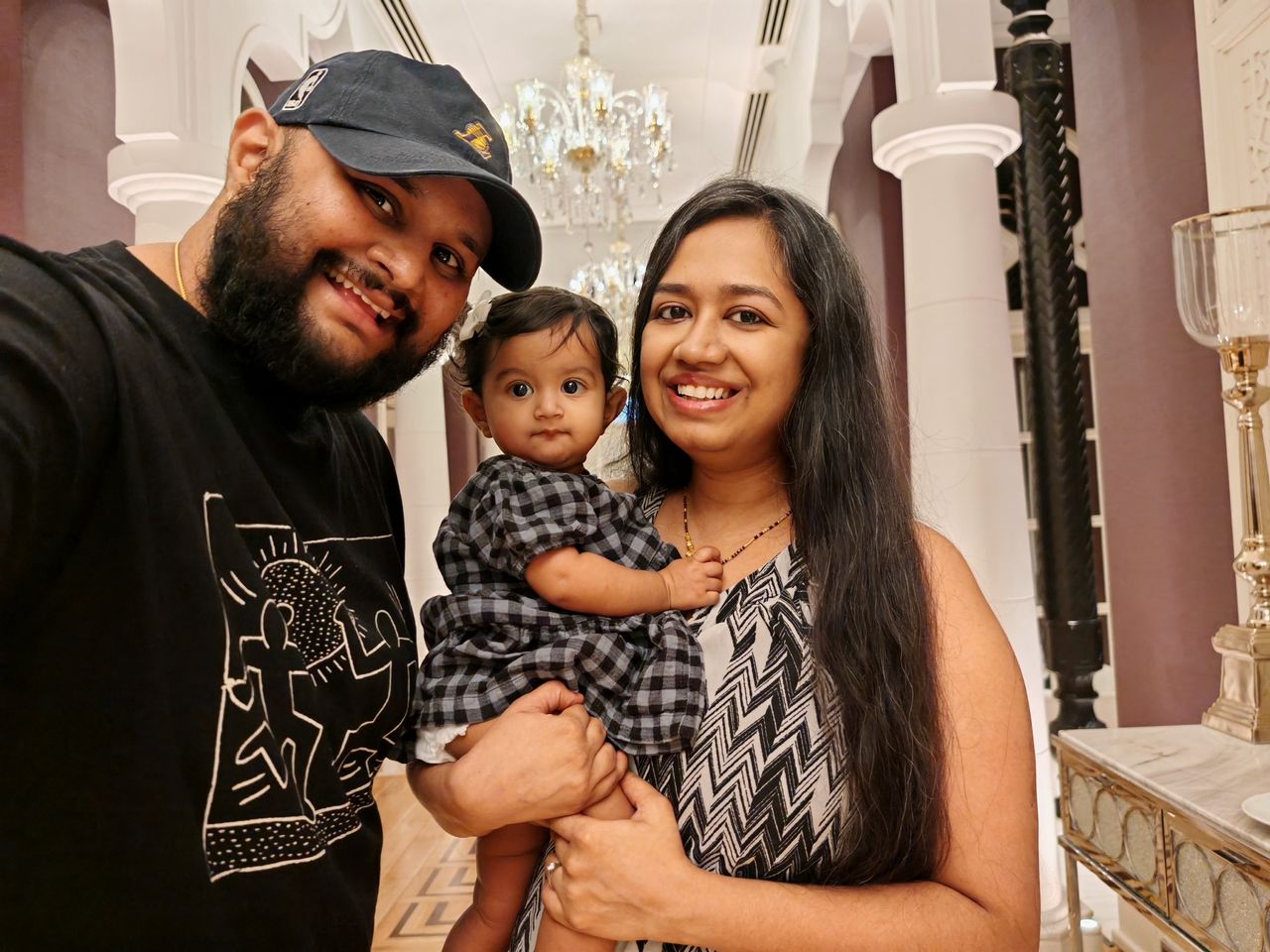 Photo of Harish and his family at a restaurant taken with Porsche Design Honor Magic 6 RSR