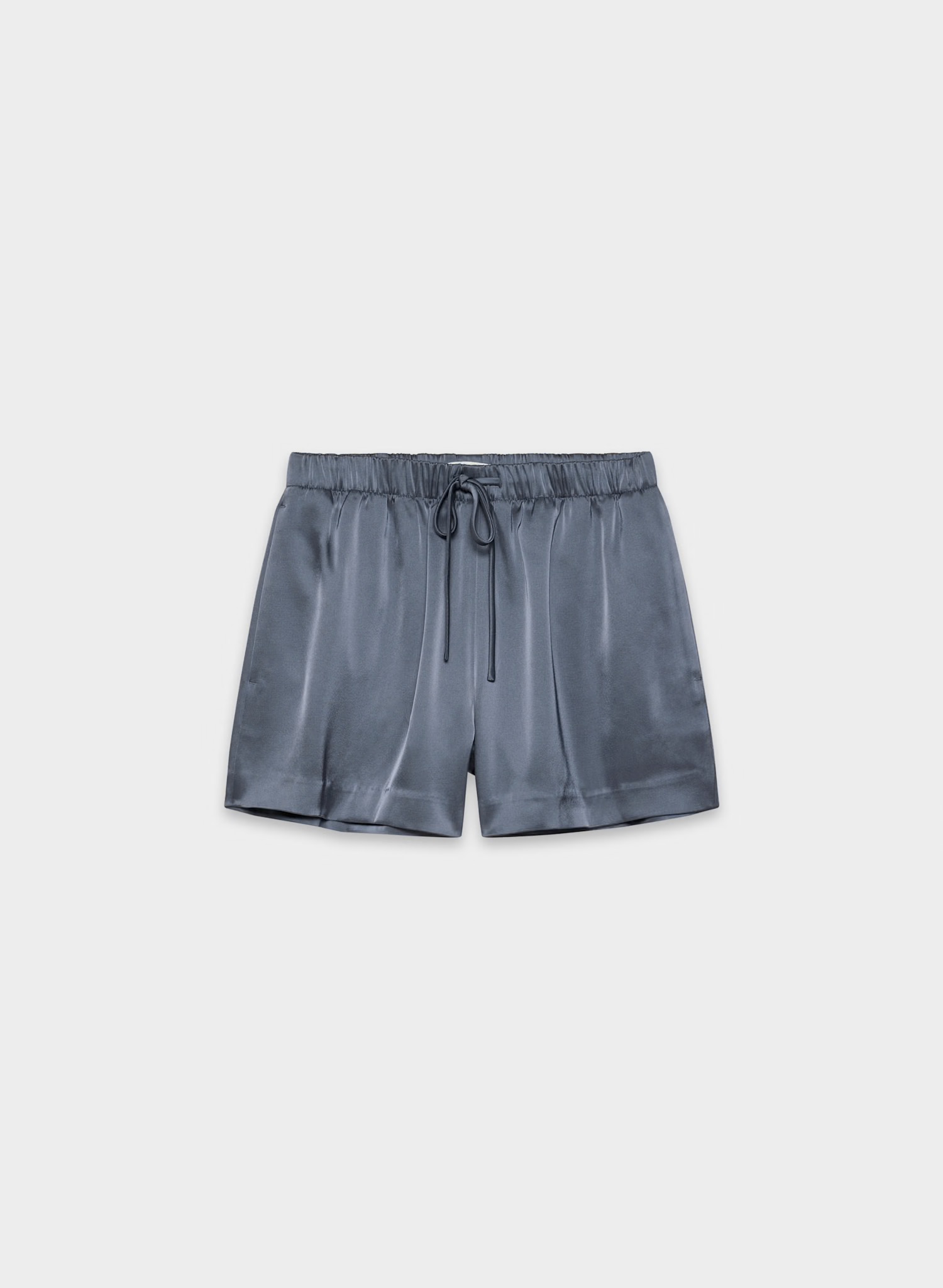 satin drawstring shorts