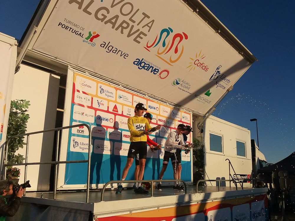 Geraint Thomas in yellow after stage 2 at Volta ao Algarve