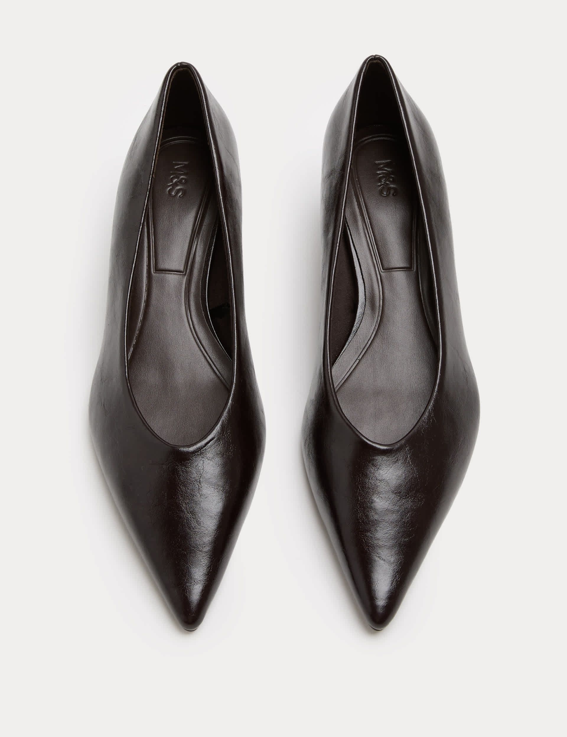 Kitten Heel Pointed Court Shoes