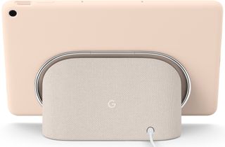 Official renders of the back of the Google Pixel Tablet while docked
