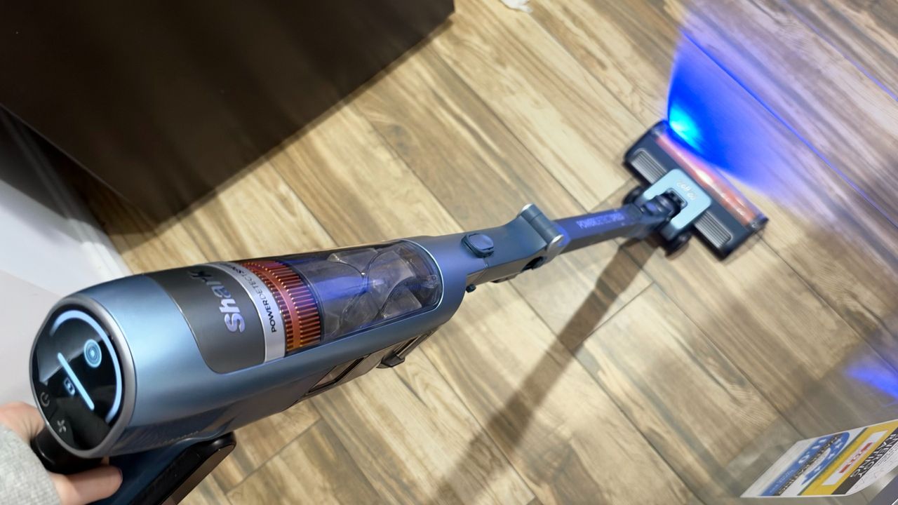 Shark vacuum in use