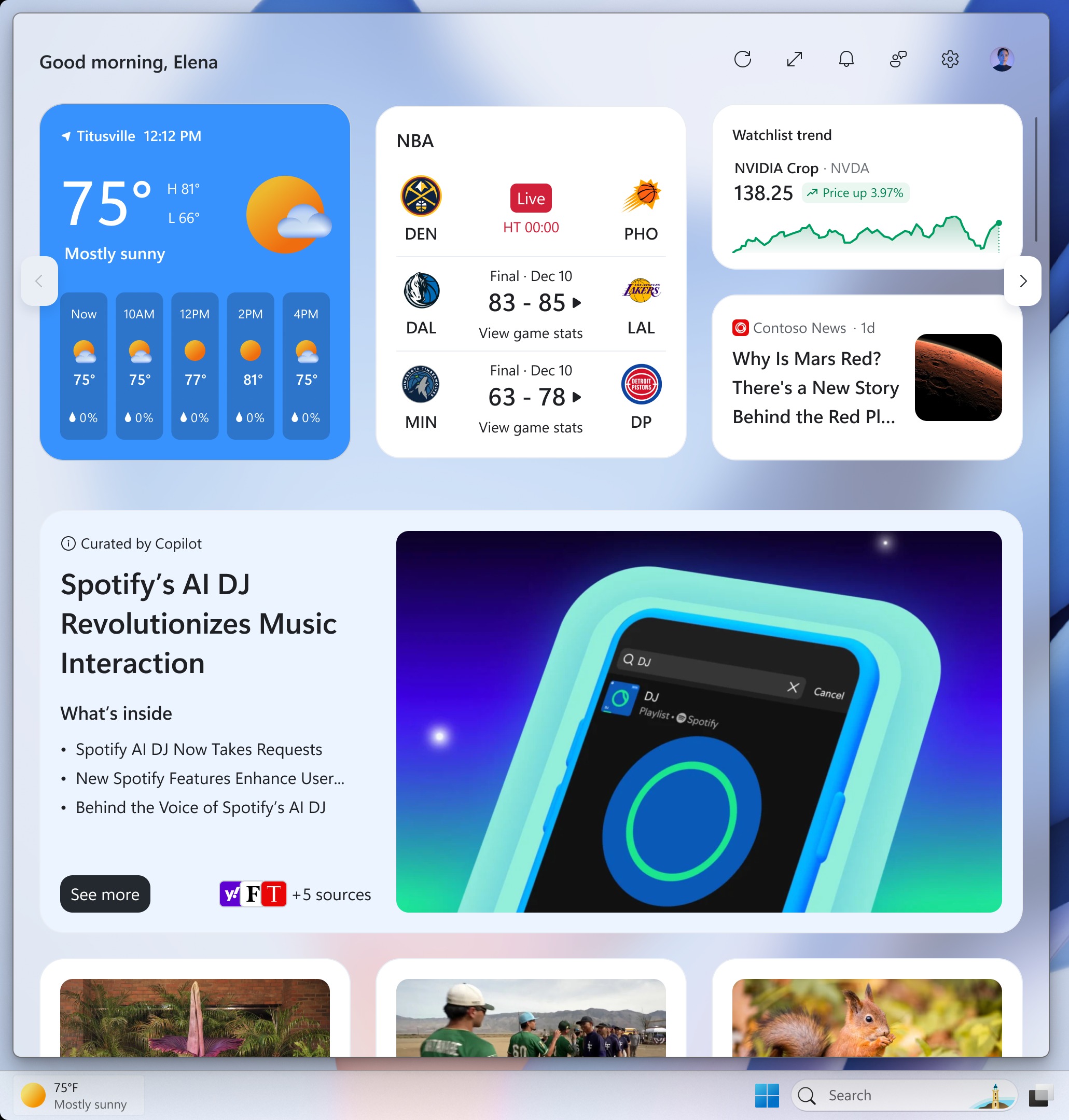 Microsoft testing a new visual experience for widgets on Windows 11