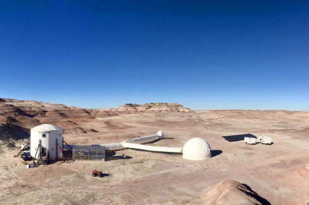 The Mars Society&#039;s Mars 160 Twin Desert-Arctic Analog simulation is underway at the Mars Desert Research Station (shown here) in the Utah desert. 