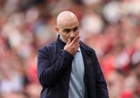 Enzo Maresca, Manager of Manchester City, dejected against Manchester United