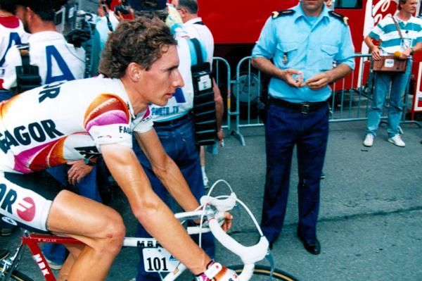Robert Millar in Morzine in 1988.