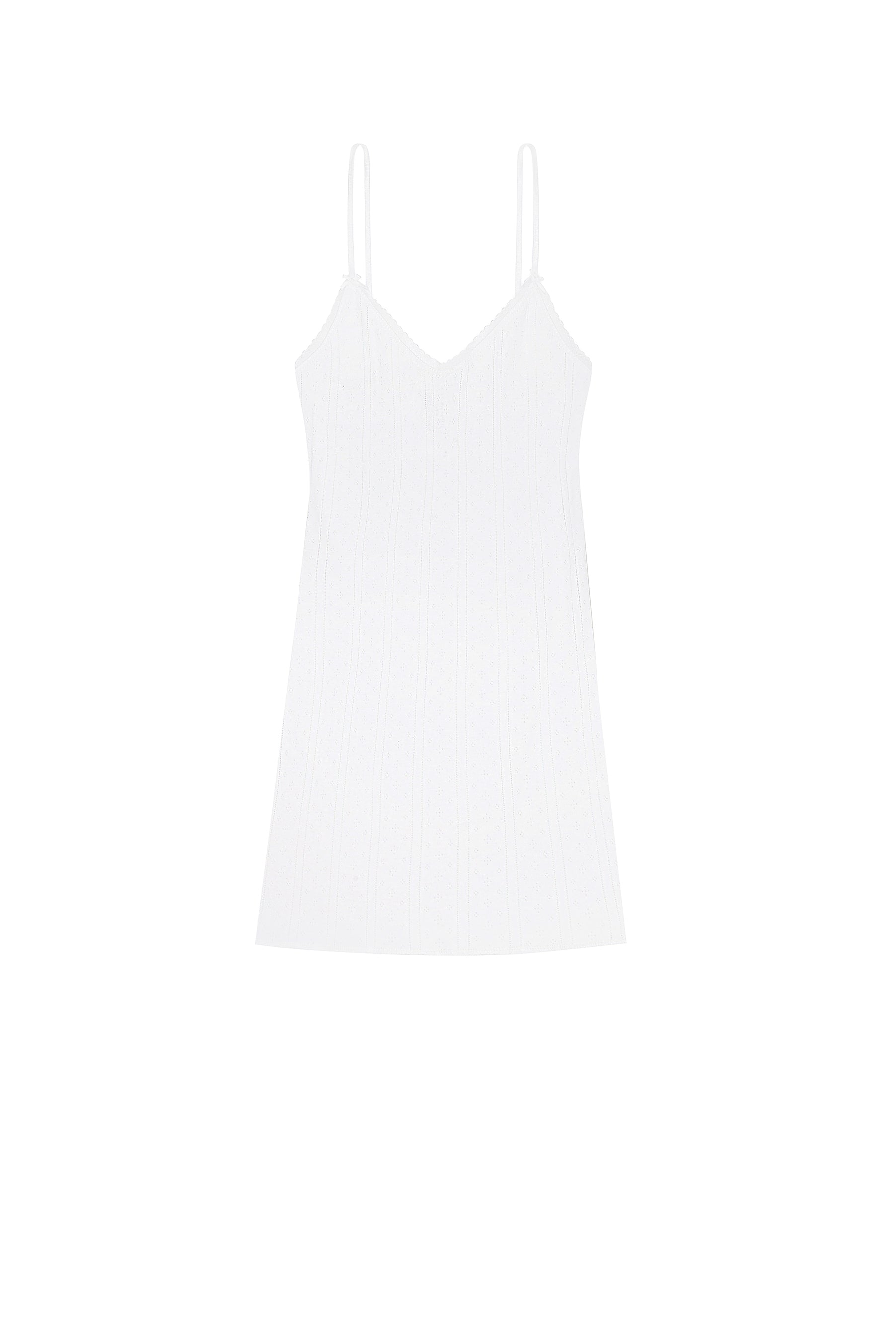 The Cami Slip: White Pointelle