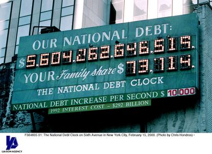 A debt clock.
