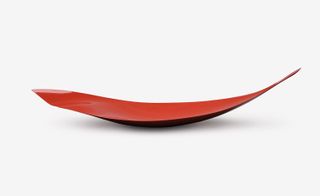 Curved red object