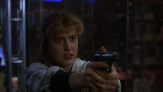 Gillian Anderson as Scully in the "Ice" episode of The X-Files