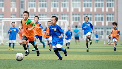 Chinese children take part in a training session in Beijing 