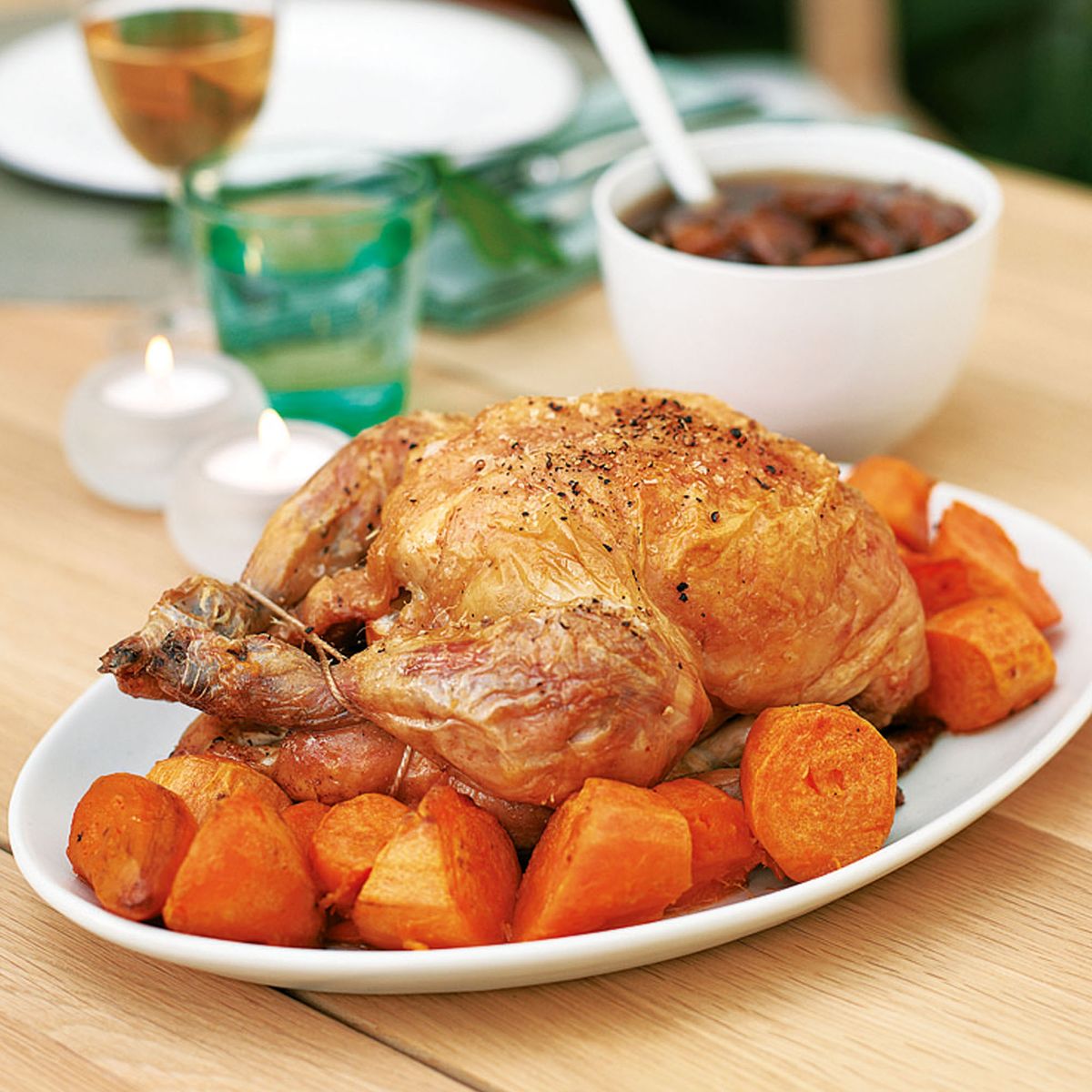 Roast Chicken with Roasted Onion Gravy Dinner Recipes Woman & Home