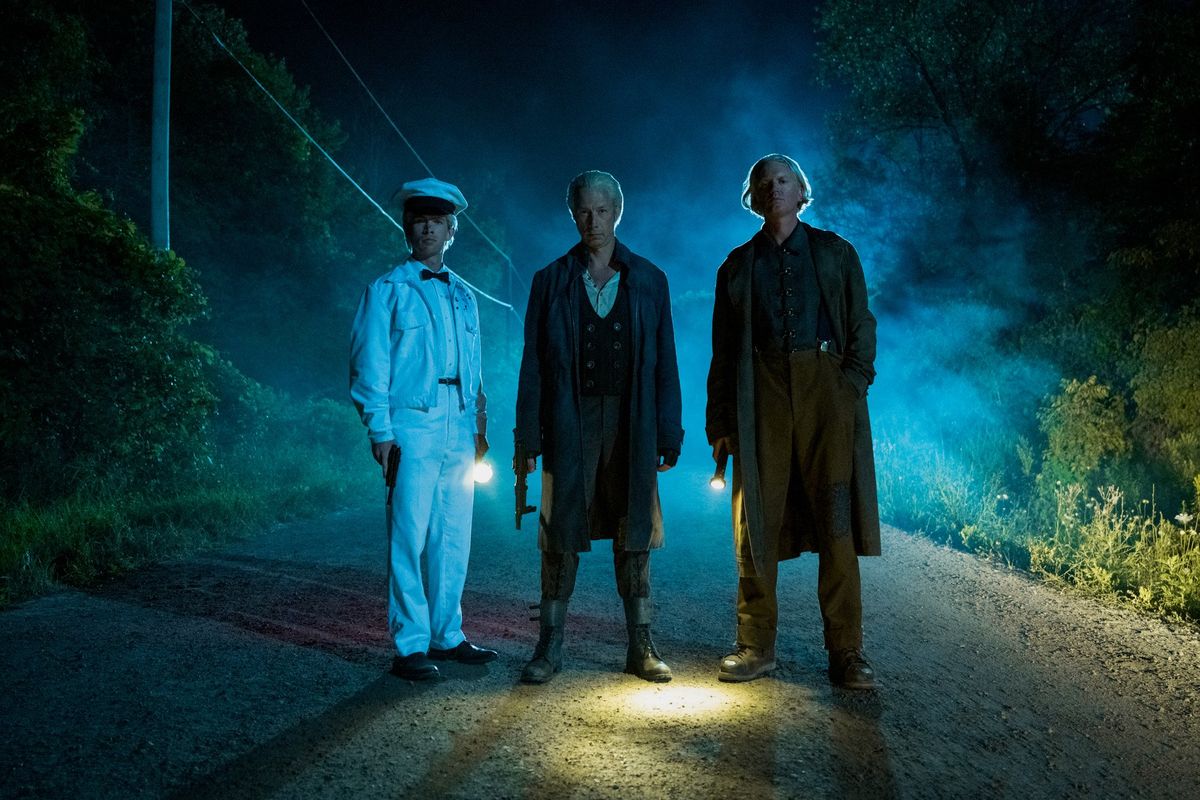 Tom Sinclair as Oscar, Kris Holden-Ried as Axel, and Jason Bryden as Otto in Season 2 of