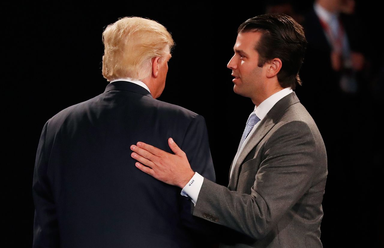 Donald Trump Jr. with his father