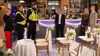 The police show up at the Bistro wanting to ask Nick and Toyah questions.