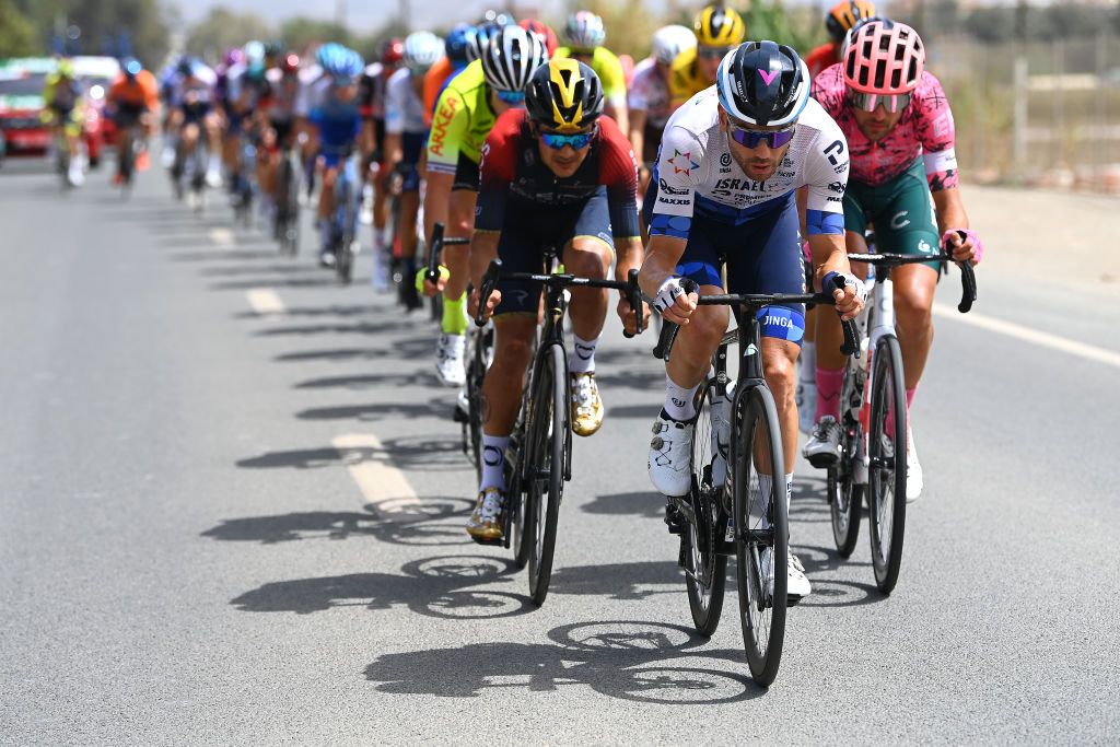 ESTEPONA SPAIN SEPTEMBER 01 Patrick Bevin of New Zealand and Team Israel Premier Tech competes in the breakaway during the 77th Tour of Spain 2022 Stage 12 a 1927km stage from Salobrea Peas Blancas Estepona 1260m LaVuelta22 WorldTour on September 01 2022 in Estepona Spain Photo by Tim de WaeleGetty Images
