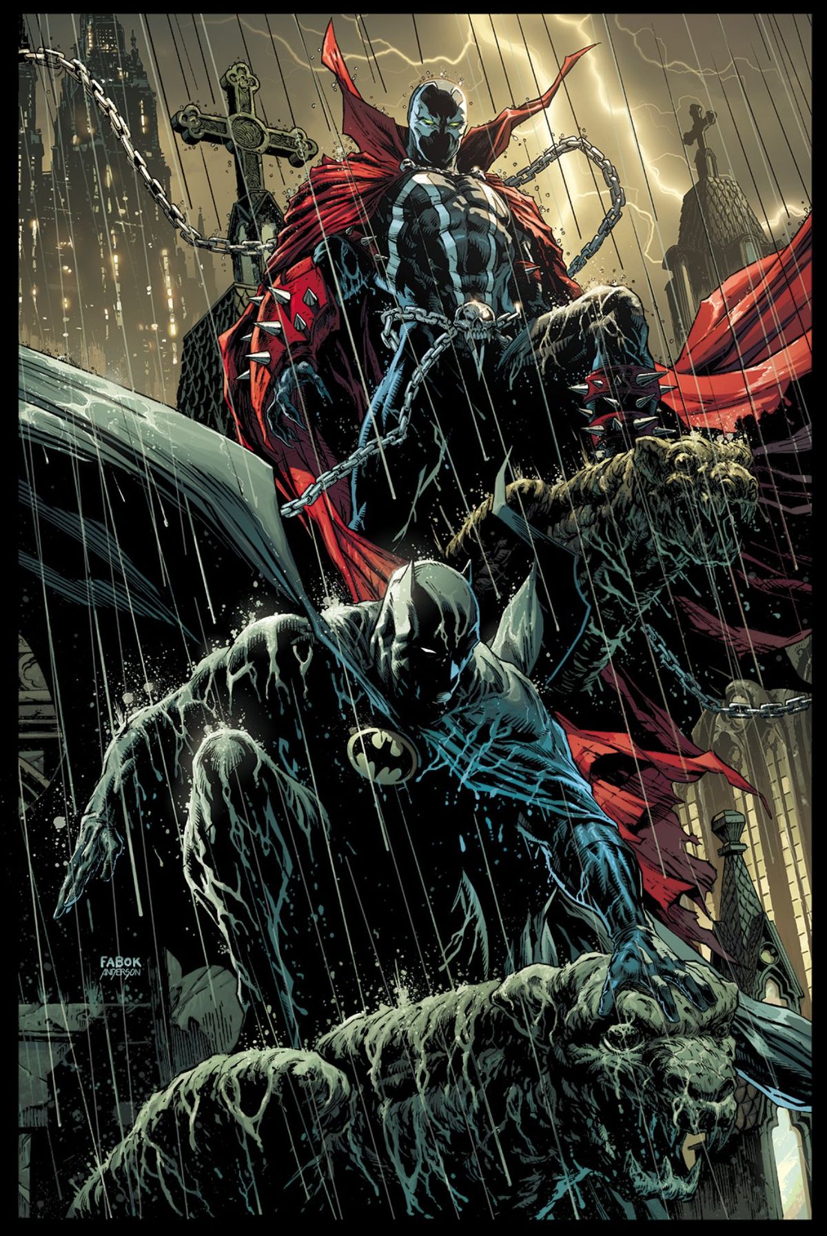Batman/Spawn #1 covers