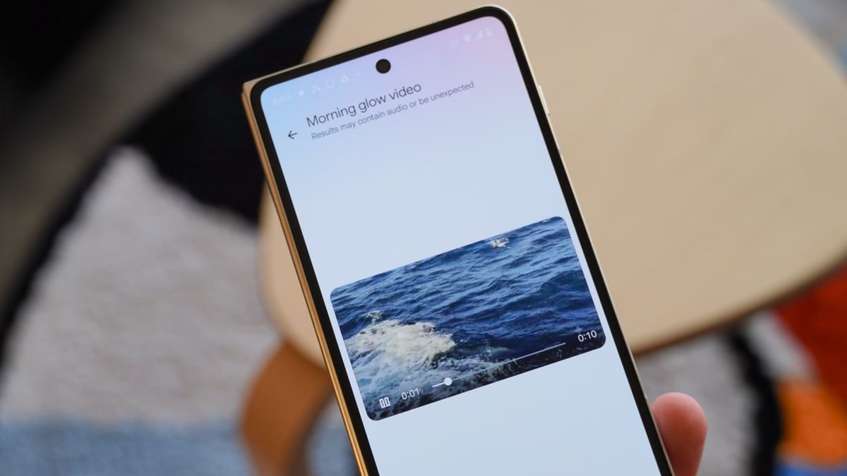 The Video Remix feature in Google Photos powered by Gemini Omni.