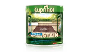 a pot of Cuprinol Anti-Slip Decking Stain