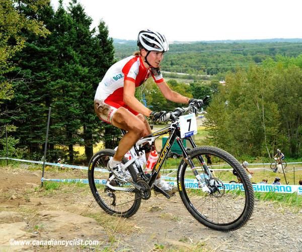 Paula Gorycka (Poland) was covered with dust and dirt after crashing in the first lap