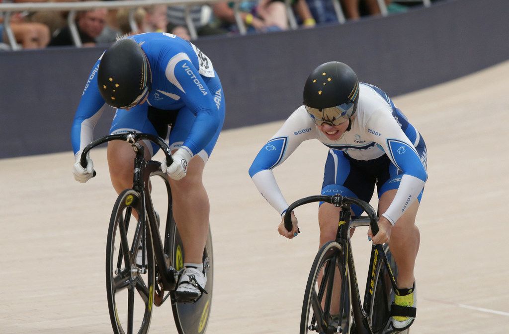 Kaarle McCulloch (NSW) riding to the Kierin win