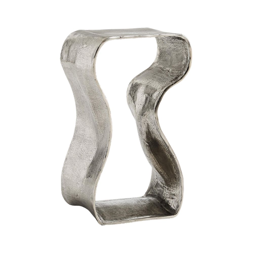 Expressionist Nickel Cast Aluminum Drink Table