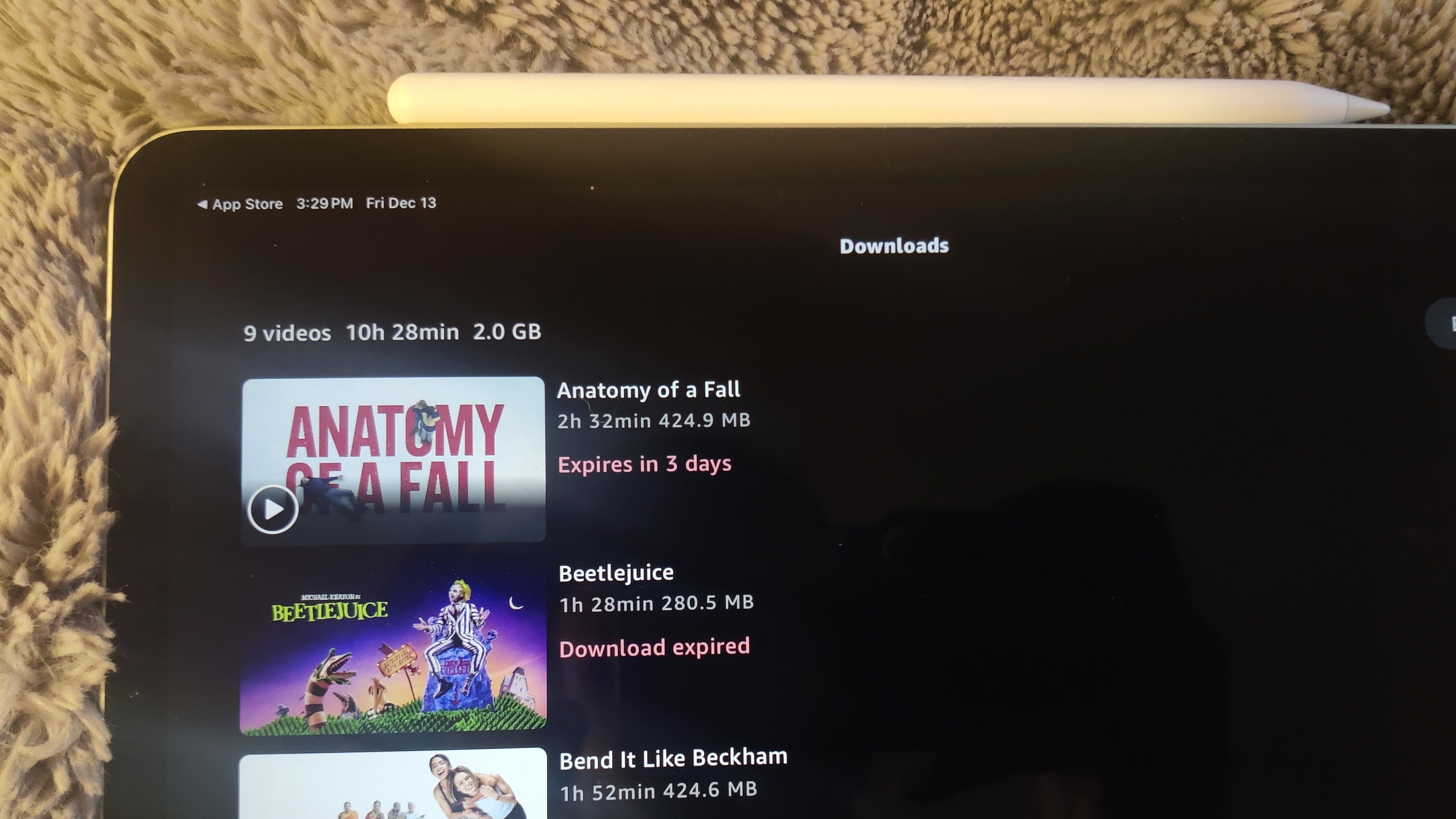 Prime Video app on iPad