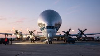 NASA Administrator Jim Bridenstine posted this photo on Twitter on Nov. 25, 2019, along with the following words: "Ohio welcomes NASA's Super Guppy carrying our newest Moon capsule! @NASA_Orion will be tested @NASAglenn's Plum Brook Station. The Orion spacecraft will launch on the #Artemis 1 mission and will travel 280,000 miles from Earth, thousands of miles beyond the Moon!"
