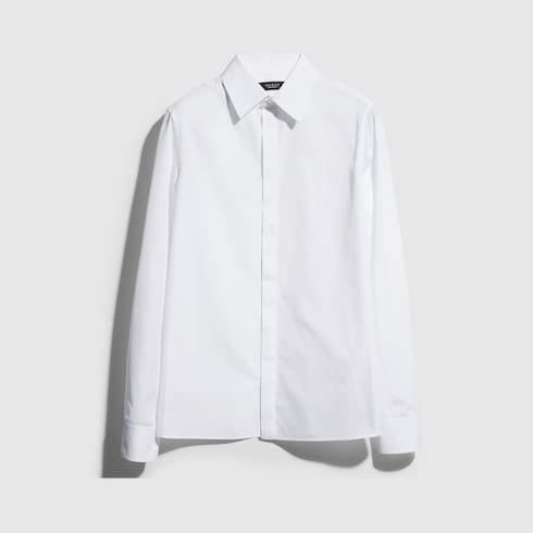 Cotton Poplin Shirt With Embroidery