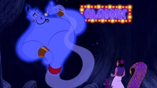 Genie greets Aladdin