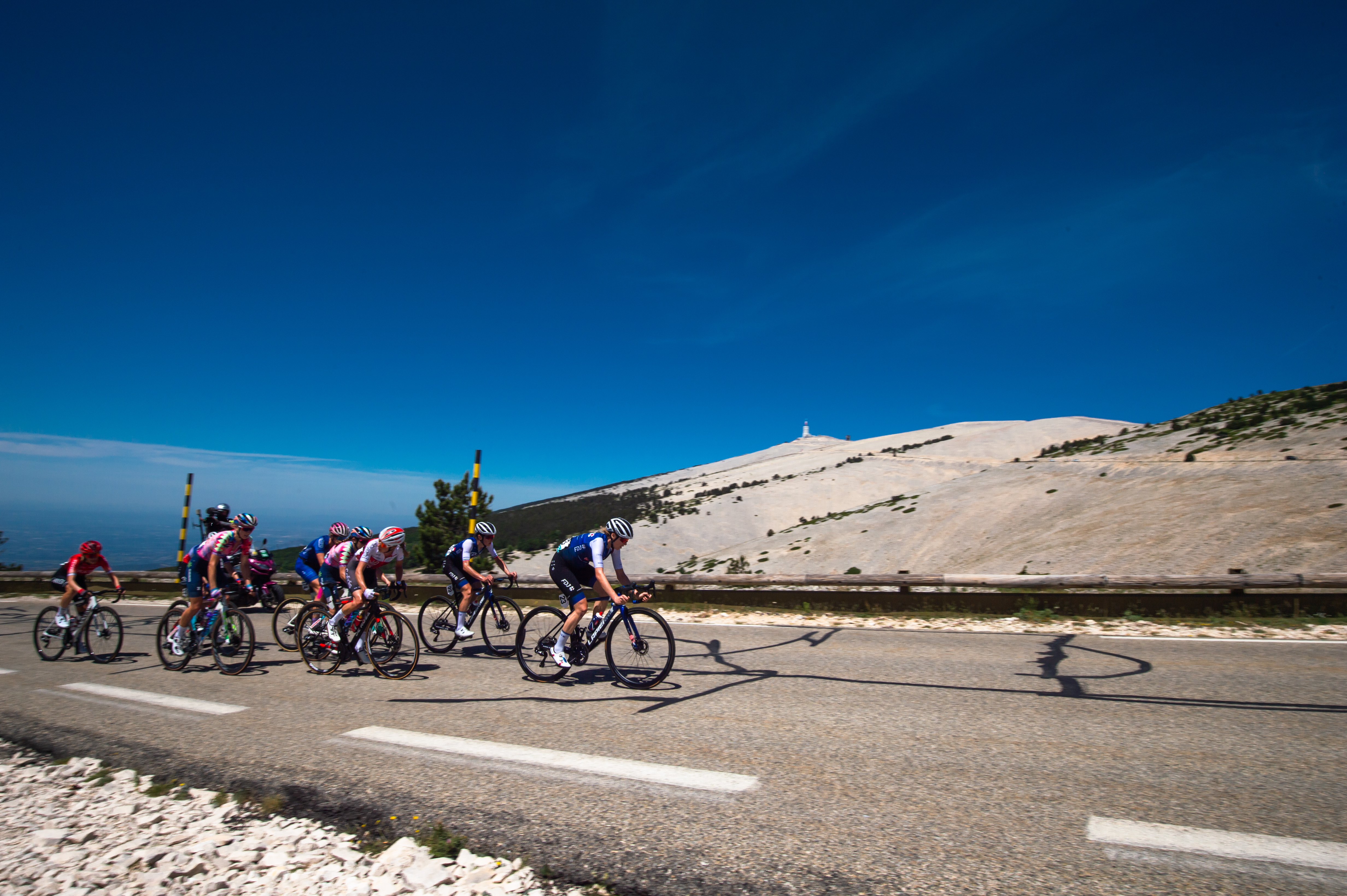 A select group of women's riders climb Mont Ventoux during the Mont Ventoux D&amp;eacute;nivel&amp;eacute; Challenge in 2022 (Photo by Laurent Coust/SOPA Images/LightRocket via Getty Images)