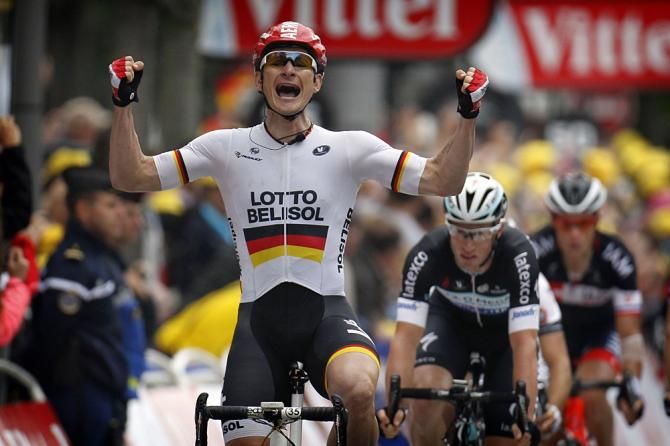 Andr&eacute; Greipel (Lotto Belisol) wins his third Tour stage