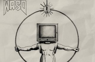 sketch of a man in a circle with a CRT monitor head and a dangling mouse above, text in upper left corner reading "WASD"