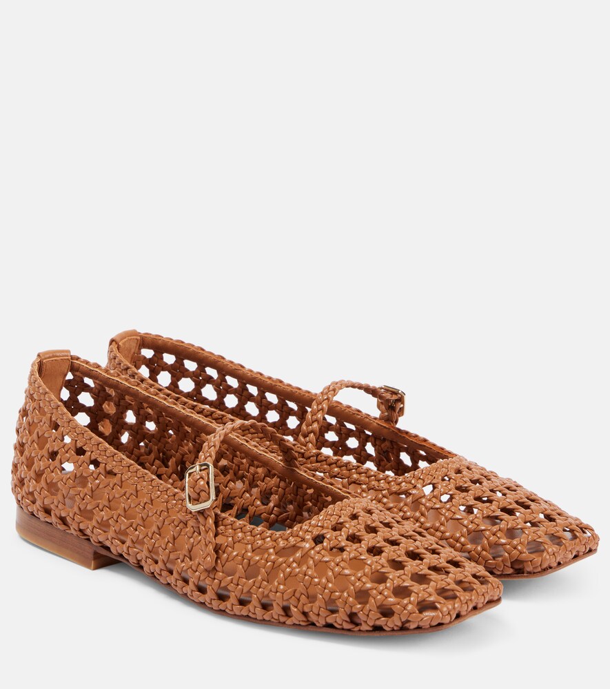Paris Woven Leather Ballet Flats