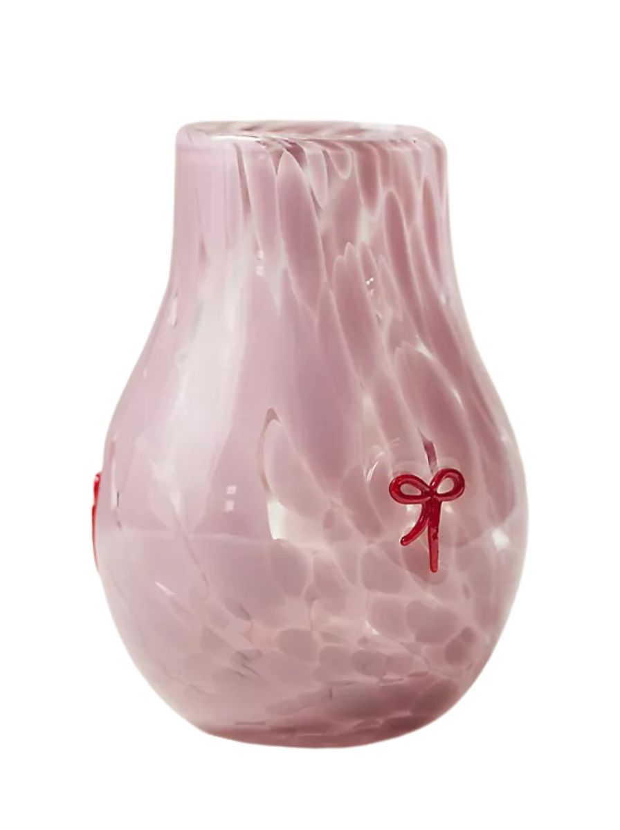 Anthropologie, Bow Icon Confetti Glass Vase