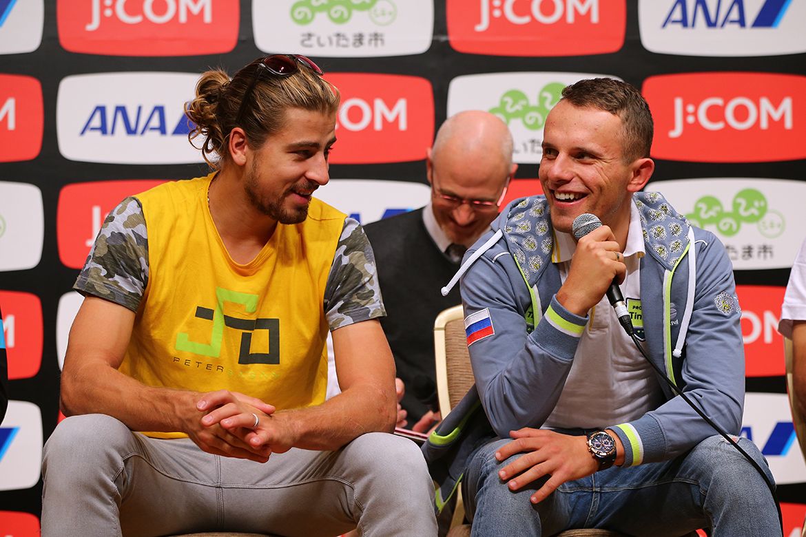 Tinkoff teammates Peter Sagan and Rafal Majka