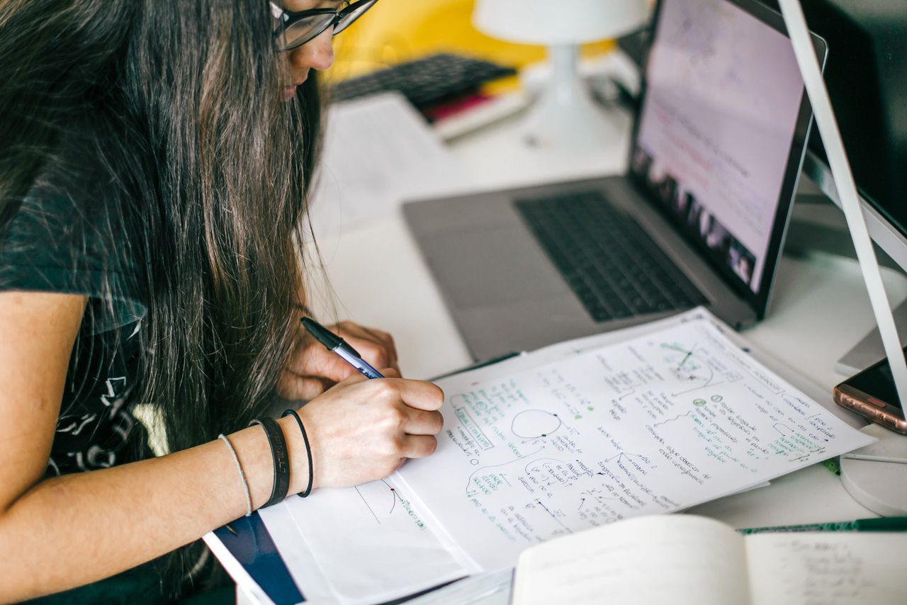 Student revising from home as exams are cancelled for 2021