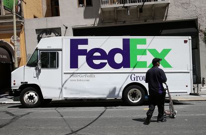 FedEx truck.