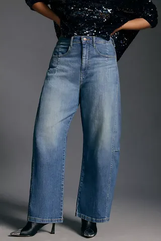 The Kenna Mid-Rise Heritage Barrel Jeans by Pilcro