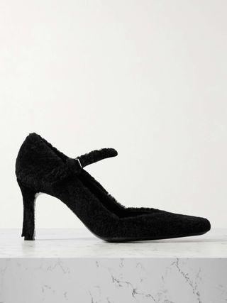 Kelly Shearling Mary Jane Pumps