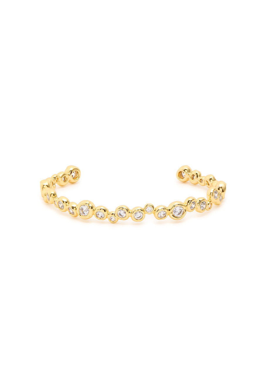Asterales Crystal-Embellished 14kt Gold-Plated Cuff