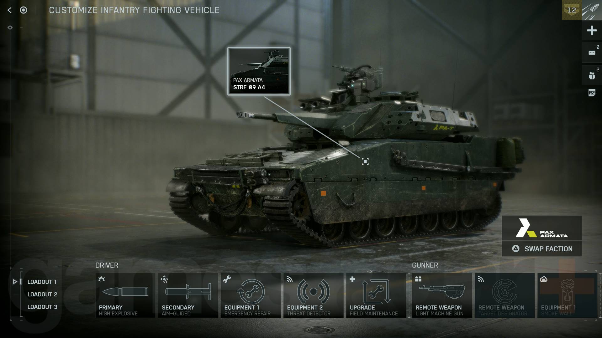 Battlefield 6 STRF IFV tank loadout