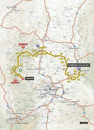 2013 Critérium du Dauphiné stage 3 map