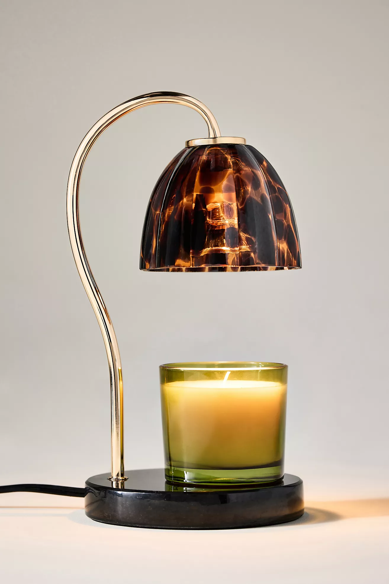 Scalloped Glass Candle Warmer Lamp