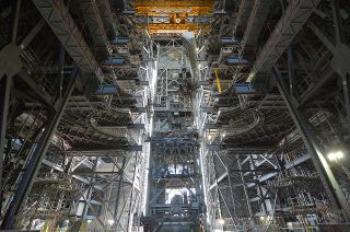 NASA’s Space Launch System (SLS) mobile launcher will spend seven months in Vehicle Assembly Building (VAB) undergoing checkouts and tests ahead of being used for Orion Exploration Mission-1 (EM-1), targeted for mid-2020.