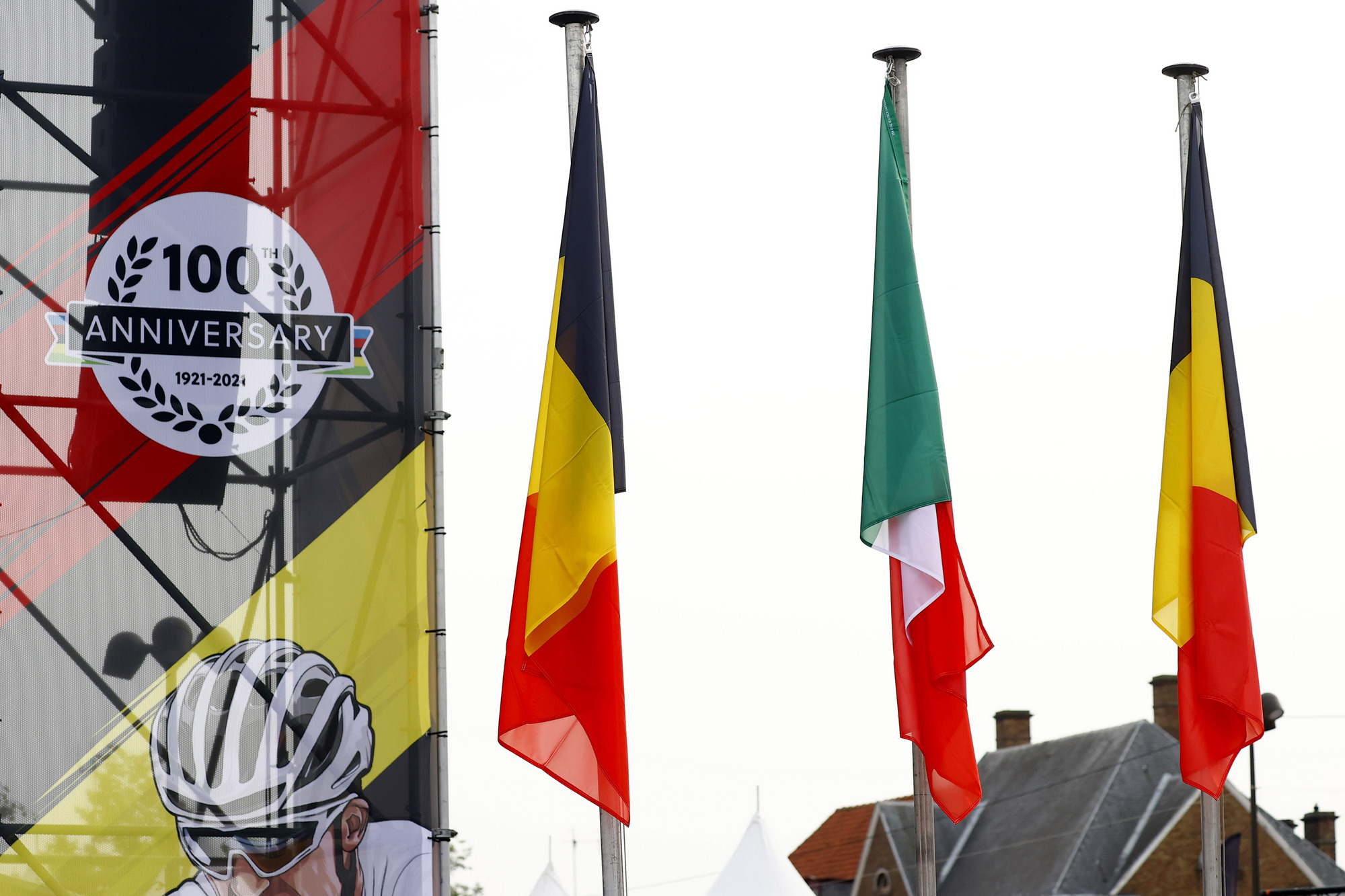 2021 UCI Road World Championships Flanders Mens Elite Time Trial Knokke Heist Bruges 433 km 19092021 Flags photo Luca BettiniBettiniPhoto2021