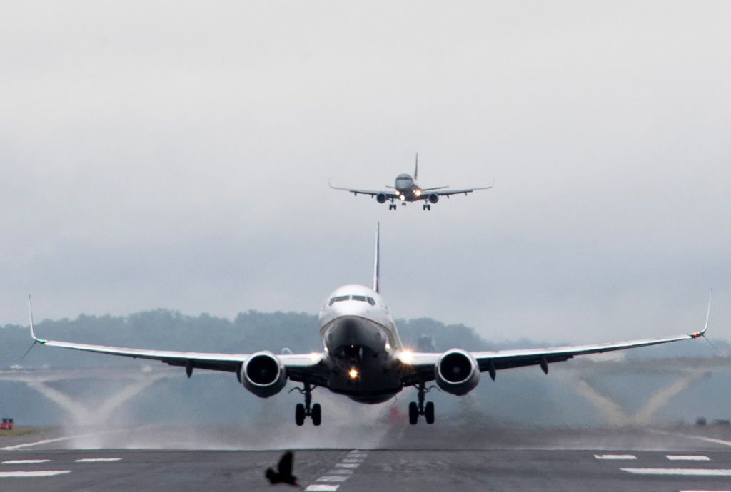 Two airplanes.